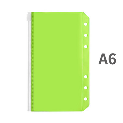 Джобове за класьори A5/A6 PVC чанта за класьори, цветни папки с цип за 6 пръстена, калъф за класьори, чанти за документи