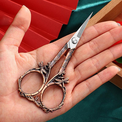 Винтидж ножици от неръждаема стомана Ножици за шиене на тъкани Ножици за бродиране Ножици за шивашки ножици Конец Ножични инструменти за шевни ножици