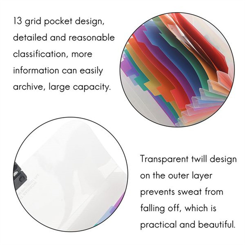 Dosar cu 13 buzunare Fișier de extindere pentru birou Document organizator colorat