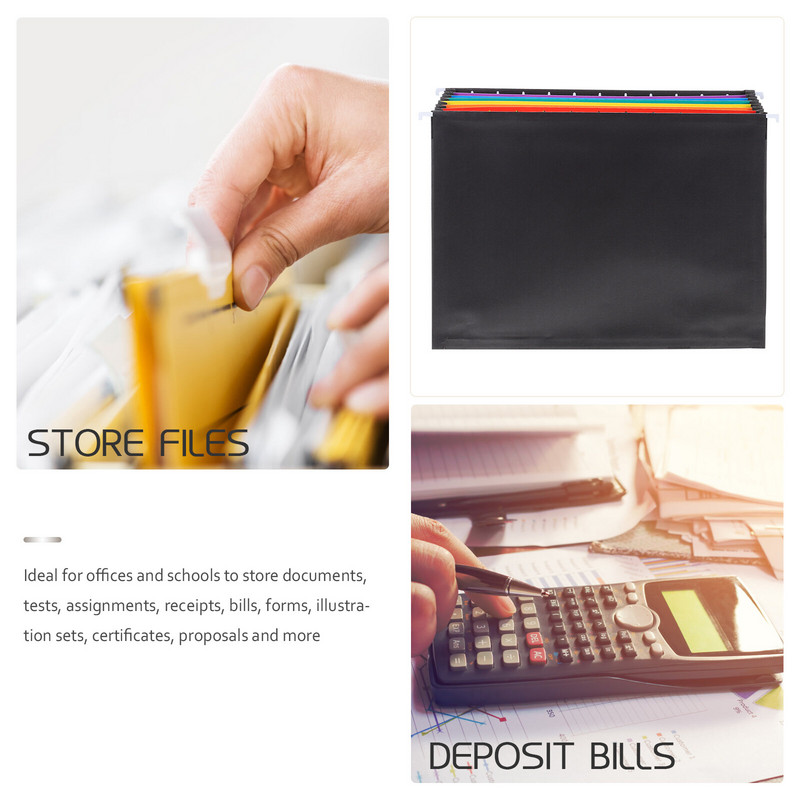 Цветна папка Манила Папки с файлове Хартия Закачете Трудов клип Висящ файл Органайзер Разширяем офис Разширителен акордеон