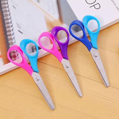 DELI Child Safety Scissors Kindergarten Round Head Small Plastic