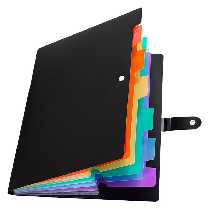 Папка A4 Преносим файл Съхранение на хартия Разширяем органайзер Акордеон Прозрачен класьор Разширяващ се документ с данни