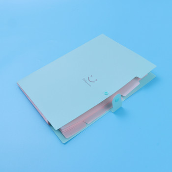 Творчески бонбонени цветни разширяващи се файлови папки 5 джоба Пластмасов контейнер A4 Размер Letter Затваряща се с щракване Папка на акордеон Хартия
