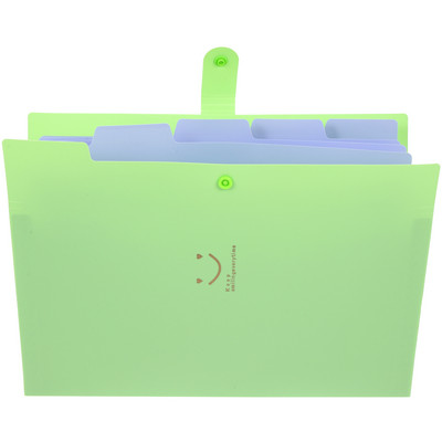 Творчески бонбонени цветни разширяващи се файлови папки 5 джоба Пластмасов контейнер A4 Размер Letter Затваряща се с щракване Папка на акордеон Хартия