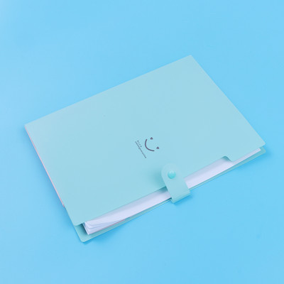 Творчески бонбонени цветни разширяващи се файлови папки 5 джоба Пластмасов контейнер A4 Размер Letter Затваряща се с щракване Папка на акордеон Хартия