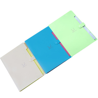 Творчески бонбонени цветни разширяващи се файлови папки 5 джоба Пластмасов контейнер A4 Размер Letter Затваряща се с щракване Папка на акордеон Хартия