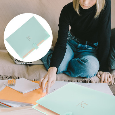 Творчески бонбонени цветни разширяващи се файлови папки 5 джоба Пластмасов контейнер A4 Размер Letter Затваряща се с щракване Папка на акордеон Хартия