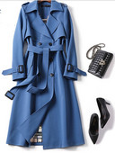 Naiste pikk mantel Uus ühevärviline ülikond, pits-kaelus, kaherealine mantel naistele Mood vaba aeg Elegantsed mantlid Joped