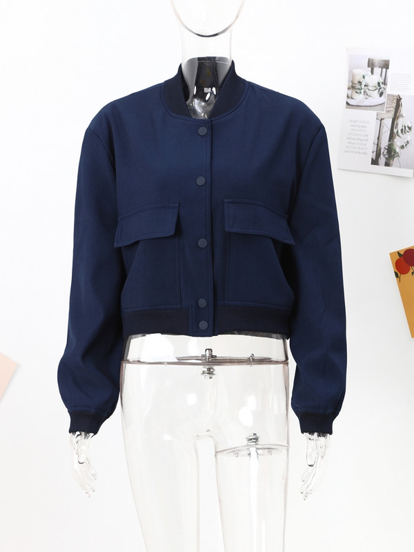 Νέο ανοιξιάτικο μπουφάν Bomber Γυναικεία Μασίφ μακρυμάνικα αγωνιστικά μπουφάν Γυναικεία παλτό τσέπης μόδας Γυναικεία vintage πανωφόρια μπλουζάκια