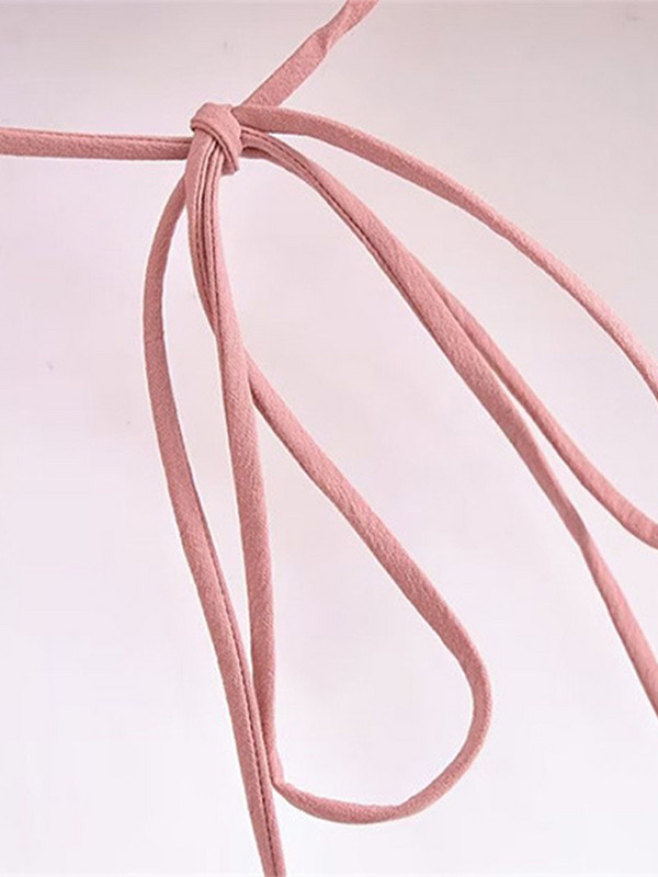 Модно розово изрязано дамско яке за пролет Y2k Блейзър палта с дълъг ръкав Дамско висококачествено яке с връзки Секси късо яке