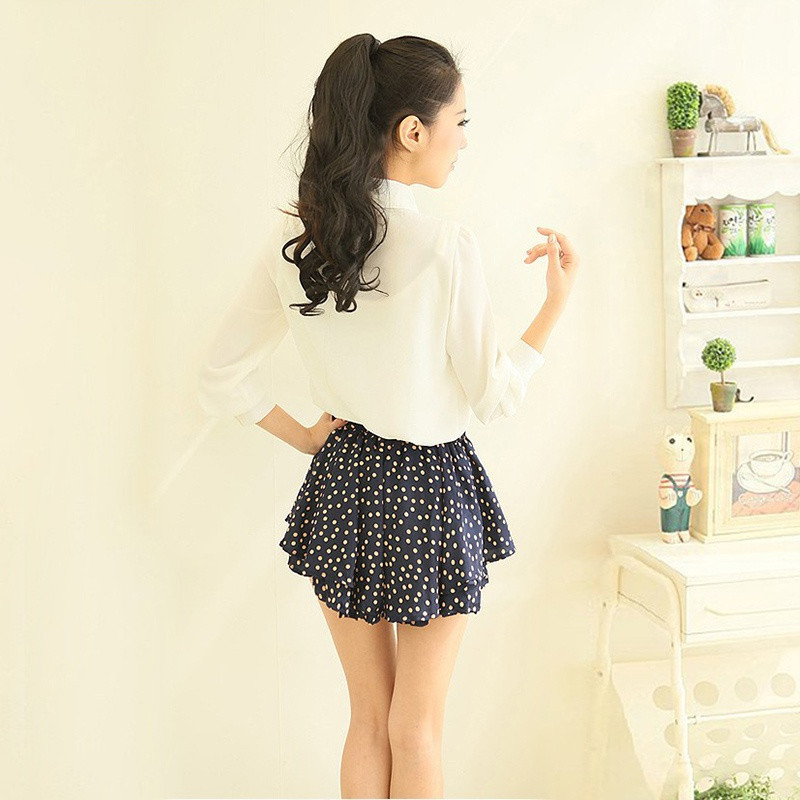 Valged pluusid Šifoon Peter Peter Pan krae vabaaja särk Naiste topid Koolipluus 2 stiilis Naiste elegantne must kikilips