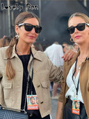 Дамско яке Normcore 2023 Есенно дамско палто с дълги ръкави и джоб с дълги ръкави Едноцветно дамско минималистично връхно облекло