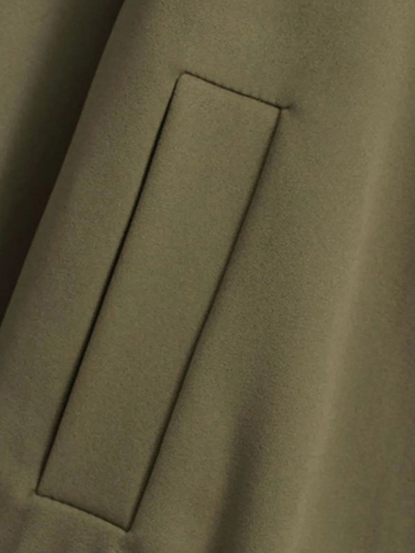 Ежедневно едноцветно бомбър яке за жени Пролет 2023 г. Якета с отложна яка с дълъг ръкав Дамски модни бейзболни палта Връхни дрехи