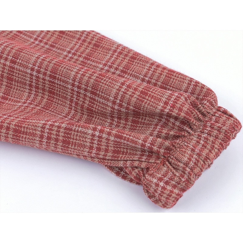 Ženske bluze s jednim kopčanjem, s prorezima sa strane, slobodno vrijeme, karirane široke harajuku korejske retro BF šik majice popularne za tinejdžere