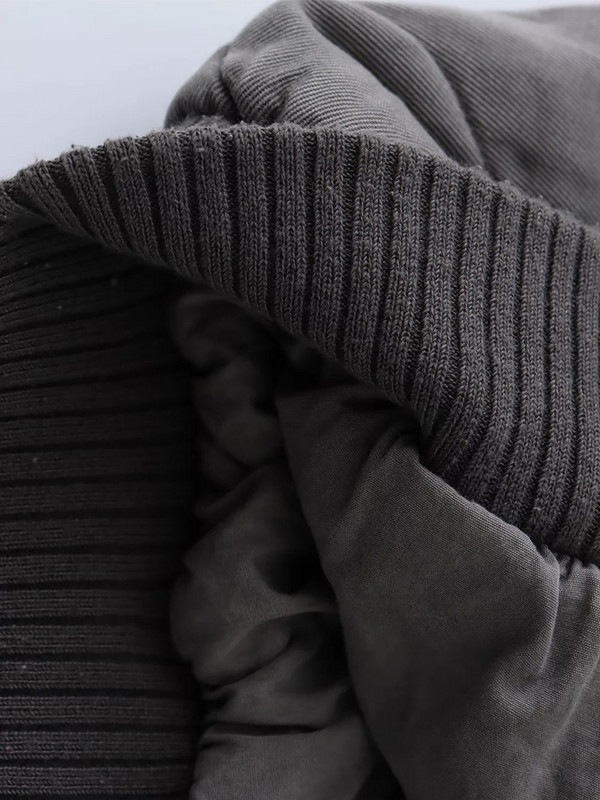 Унисекс удебелено бомбардировъчно яке Дамско памучно палто есен 2023 Есен Зима с копчета с дълъг ръкав Свободно топло дамско облекло