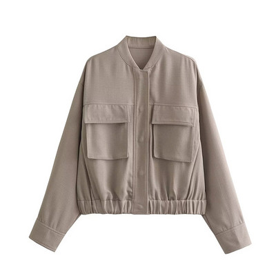 Moodsad taskud Bomber-jope Naiste vaba vabaaja tõmblukuga gooti võidusõidujope Naistele püstikrae vabaaja pesapallimantel Tänavarõivad