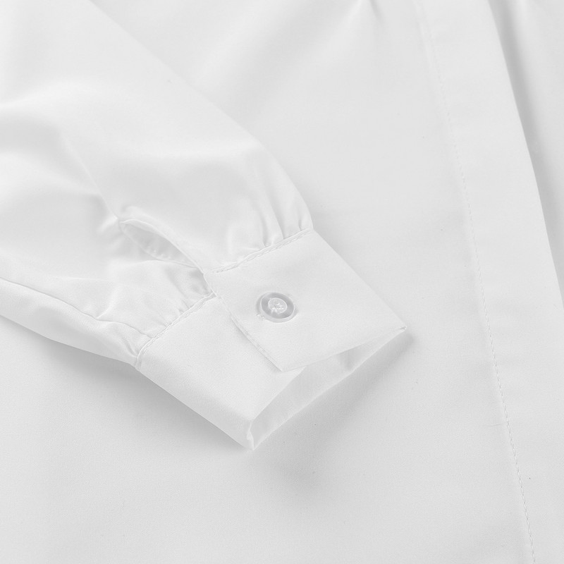 iiniim Жени, момичета, пролетни ризи, горнища с дълги ръкави, бебешка отложна яка, риза с копчета и блузи с подвижен бантик