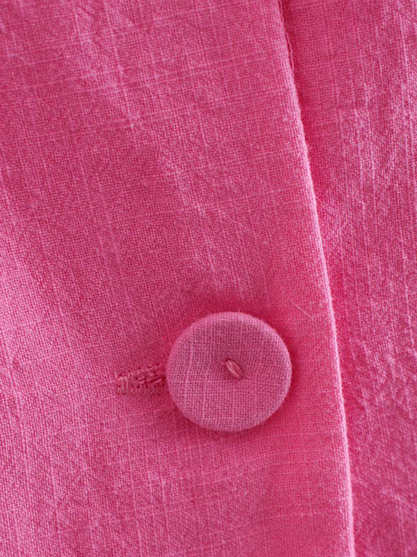 Шик офис дама, едноредно блейзър Дамски модни плътни палта с отложна яка, Дамски връхни дрехи с дълъг ръкав, Стилни топове