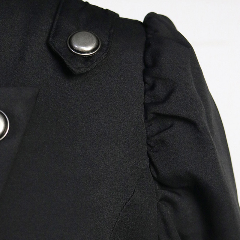 2023 Gotički kaput u britanskom stilu za žene Srednjovjekovni steampunk jednobojna haljina s nepravilnim samostojećim ovratnikom Ženska gornja odjeća za Noć vještica