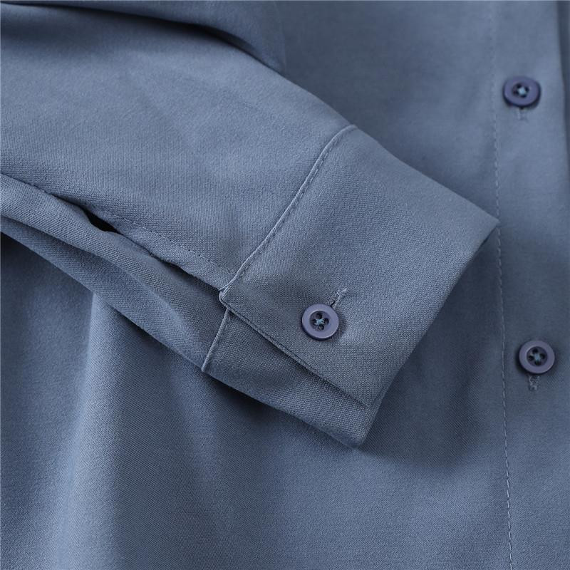 Ризи с ръкав тип фенер Дамски торбести S-3XL Естетика Preppy Pure Ins Минималистични Kpop модни облекла Реколта Camisas Нежни момичета