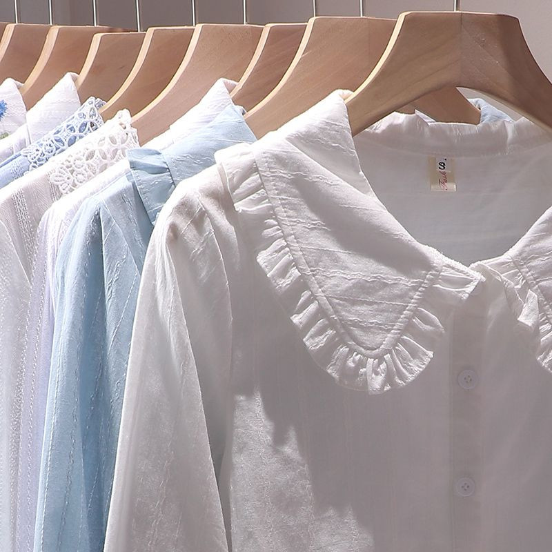 Peter Pan kraega särgid, naiste S-3XL Disainer Elegantne Sweet Preppy Korea Mood Kawaii Riided Jaapani Kõik sobivad Girlish Baggy