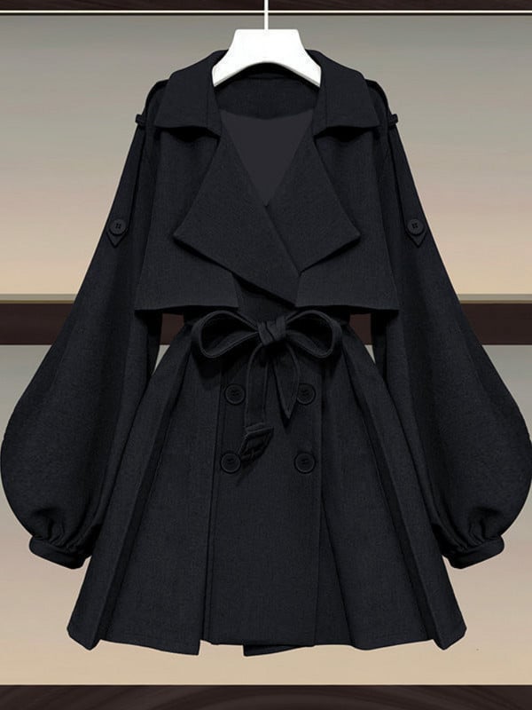 Trench Femei M-4XL Retro Design Lejer Dulce Se potrivesc Elegant Minimalist Pur Stil coreean Elegant Zilnic Timp liber Toamna Doamnelor