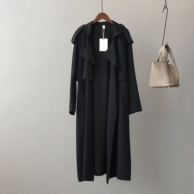 Φθινοπωρινό ρετρό βρετανικό WindBreaker Γυναικείο Μεσαίο Μακρύ Υπερμεγέθη Causal Chic Trench Jacket Γυναικεία μόδα