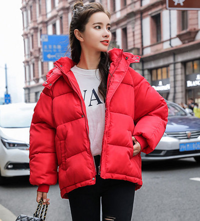 Zimska odjeća Ženske parke Demi-sezonska jakna za žene Modni jednobojni debeli kratki kaputi Kaputi za žene Zimski kaput Žene