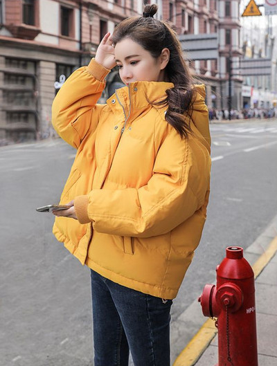 Zimska odjeća Ženske parke Demi-sezonska jakna za žene Modni jednobojni debeli kratki kaputi Kaputi za žene Zimski kaput Žene