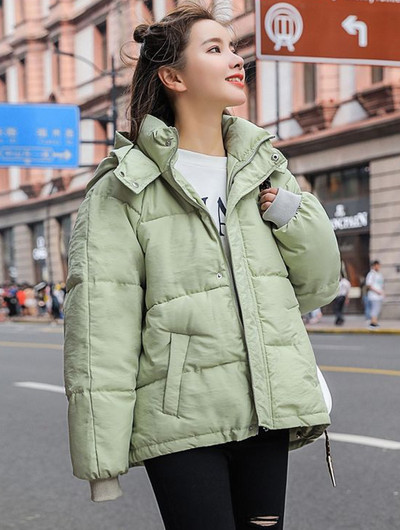 Zimska odjeća Ženske parke Demi-sezonska jakna za žene Modni jednobojni debeli kratki kaputi Kaputi za žene Zimski kaput Žene