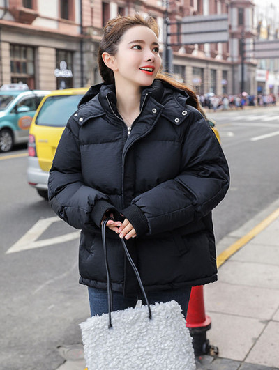 Zimska odjeća Ženske parke Demi-sezonska jakna za žene Modni jednobojni debeli kratki kaputi Kaputi za žene Zimski kaput Žene