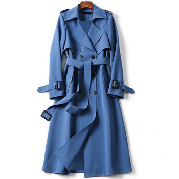 Tilorraine Hot Long Trench Coat Γυναικεία Ανοιξιάτικη και Φθινοπωρινή Μάλλινη Παλτό Αγγλίας μέχρι το γόνατο