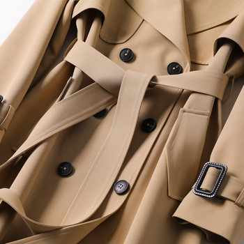 Tilorraine Hot Long Trench Coat Γυναικεία Ανοιξιάτικη και Φθινοπωρινή Μάλλινη Παλτό Αγγλίας μέχρι το γόνατο