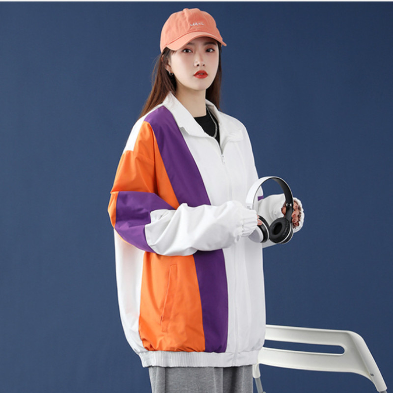 Ежедневно дамско яке Пролет Есен Бяло Свободно Бейзболна униформа за двойка Палто Модно студентско спортно яке в корейски стил Тенденция