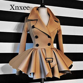 Žene Jesen Zima Gornje jakne s dvostrukim kopčanjem Otmjena radna odjeća za žene Chic Streetwear Steampunk Kaputi elegantni