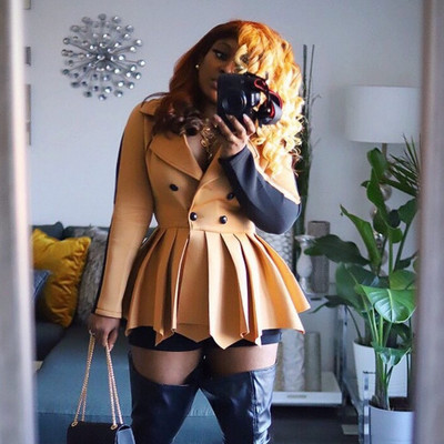 Žene Jesen Zima Gornje jakne s dvostrukim kopčanjem Otmjena radna odjeća za žene Chic Streetwear Steampunk Kaputi elegantni