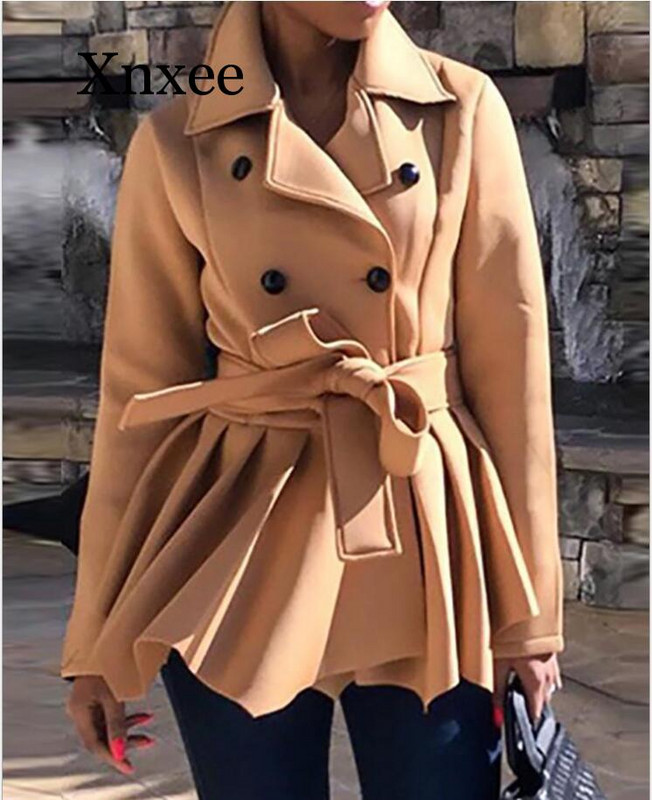 Žene Jesen Zima Gornje jakne s dvostrukim kopčanjem Otmjena radna odjeća za žene Chic Streetwear Steampunk Kaputi elegantni