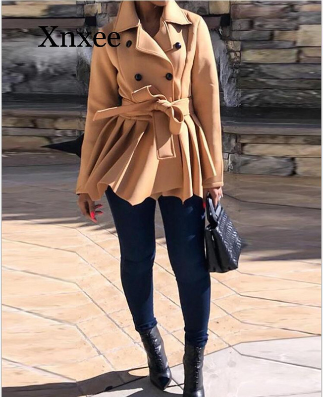 Žene Jesen Zima Gornje jakne s dvostrukim kopčanjem Otmjena radna odjeća za žene Chic Streetwear Steampunk Kaputi elegantni