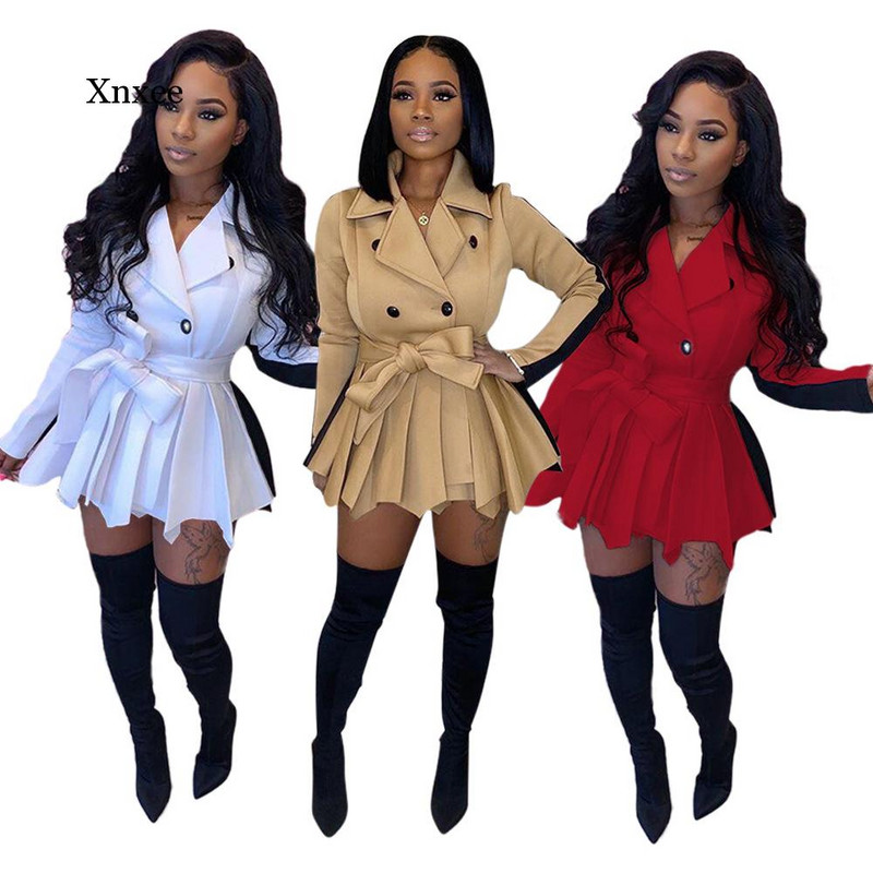 Žene Jesen Zima Gornje jakne s dvostrukim kopčanjem Otmjena radna odjeća za žene Chic Streetwear Steampunk Kaputi elegantni