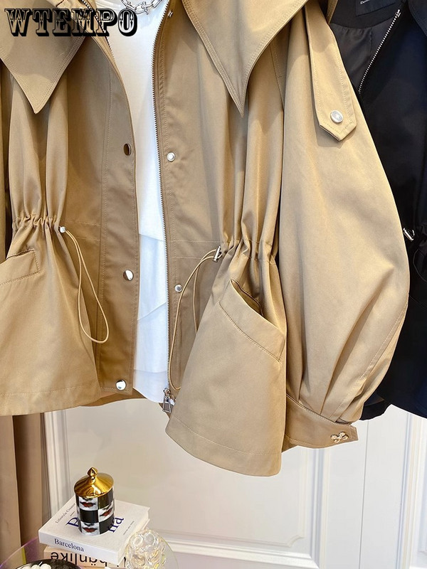 С дълги ръкави Ежедневно късо изкопано талия Парти дизайнерско яке Шикозни момичета Къси удобни модни корейски ретро топове за жени