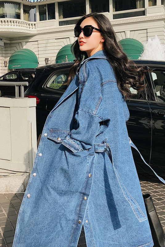 Teksamantli sooduspakkumine Täispuuvillane Casaco Feminino naiste 2020. aasta mantel, uus pikk vabaaja nööp üle põlve, lahtised naised 