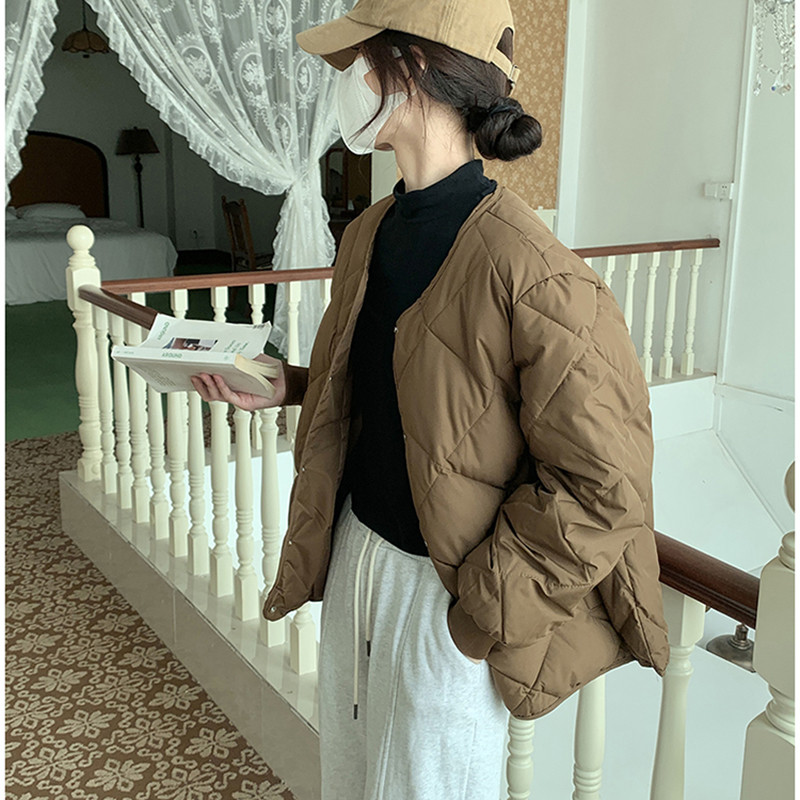 2023 Есен Зима Парки Дамско яке с памучна подплата Големи връхни дрехи с дълъг ръкав Корейски модни дрехи Ежедневно яке с пух