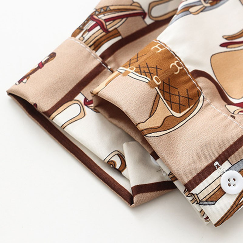 Винтидж дамски горнища, есенни кавайни блузи с дълъг ръкав, голям размер, дамски дрехи, модна памучна риза с анимационен принт