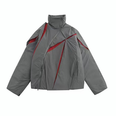 KBAT Winter Oversized Ζεστό Πάρκα Unisex Χοντρό μπουφάν Patchwork Παλτό Γυναικείο βαμβακερό padded Parka Αντιανεμικό εξωτερικά ενδύματα