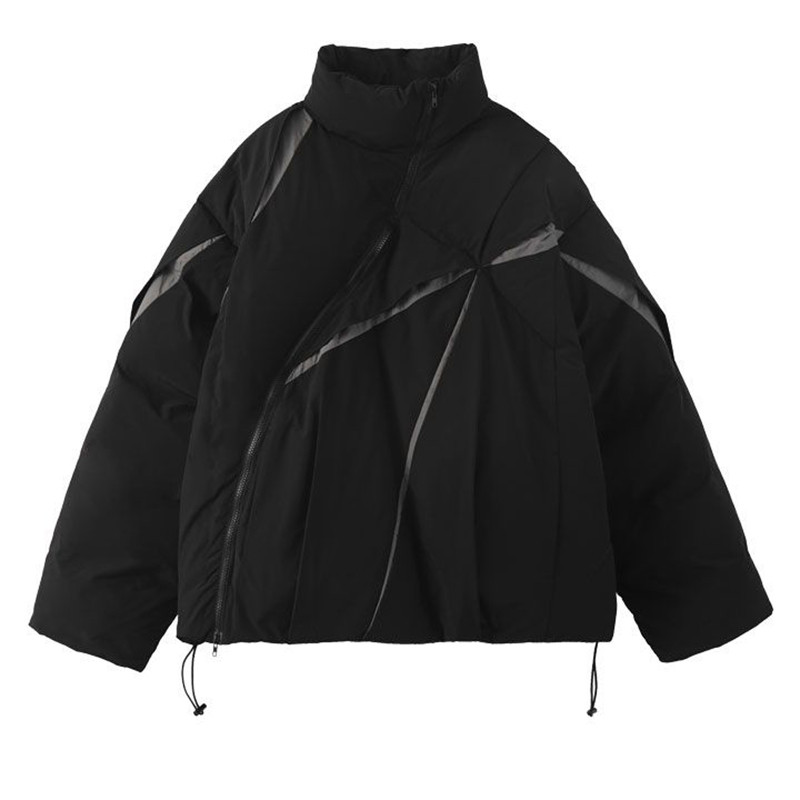 KBAT Zimska prevelika topla parka Unisex debela pufer jakna Patchwork kaput Ženska pamučno podstavljena parka Gornja odjeća otporna na vjetar