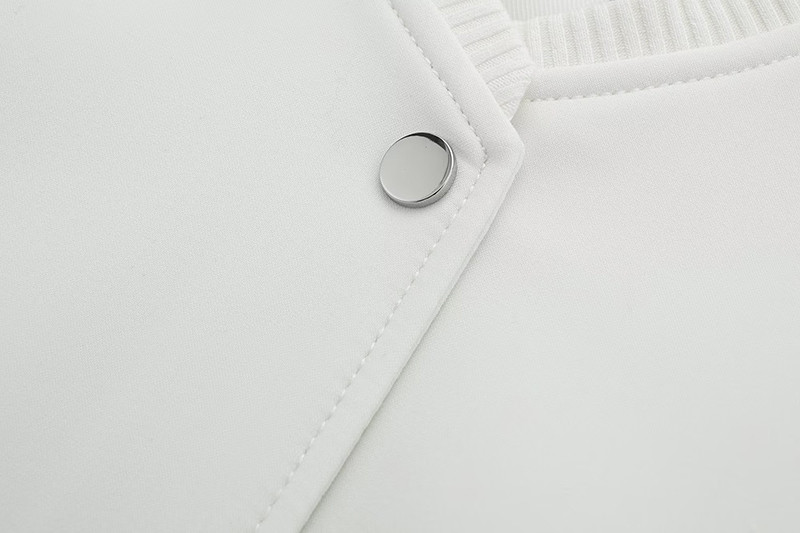 Jesenná baseballová bunda pre ženy, vintage základný kabát, jednoradová bomberová bunda s dlhým rukávom, módny krátky dámsky kabát