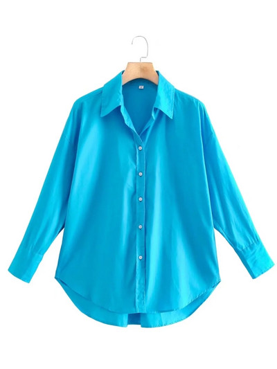 Suvine naiste toppimine kaelarihmaga kollane lahtine pluus Naiste pikkade varrukatega särk vabaaja naiste topid Blusas S8868