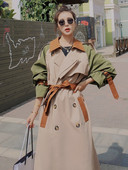 LANMREM Γυναικεία καμπαρντίνα Γυναικεία Κομψό Πέτο με Διπλό Στήθος Μακριά Αντιανεμική Ζώνη 2023 Νέο 2DA1718