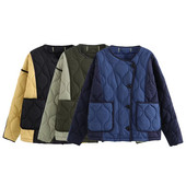 Ženske bomber jakne Parke Kaput Vintage Patchwork Outwear Majice dugih rukava Ležerni široki topli kaput Zimske ženske traf jakne