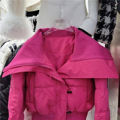 2023. aasta sügistalvine naiste parka üliõpilasrõivad, puuvillase polsterdatud jope, lühike mantel